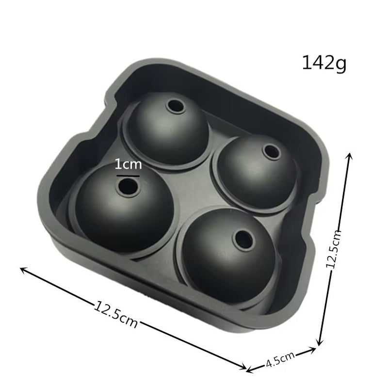 Silicone Ice Ball Maker Large 3D Big round Sphere High Balls Ice Shape Cube Mold Tray for Freezer Whiskey Cocktail Bar Tools